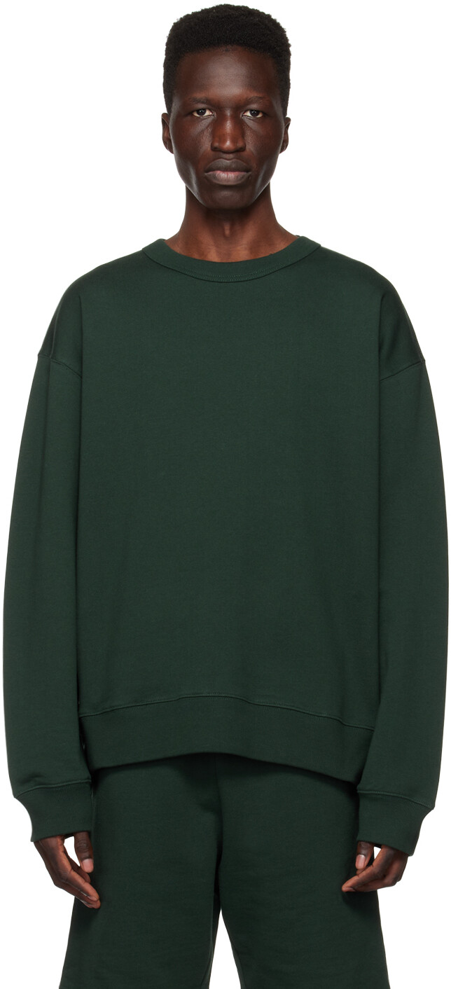 

Зеленый свитшот с круглым вырезом Dries Van Noten