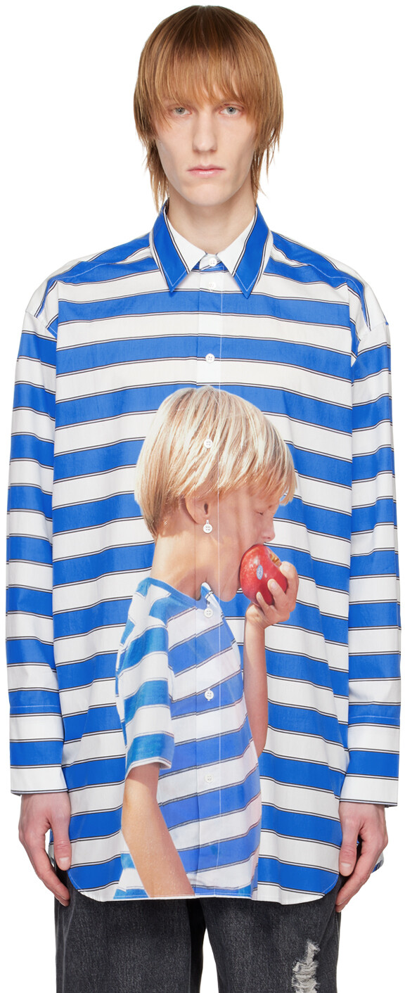 

Бело-голубая рубашка Boy With Apple JW Anderson