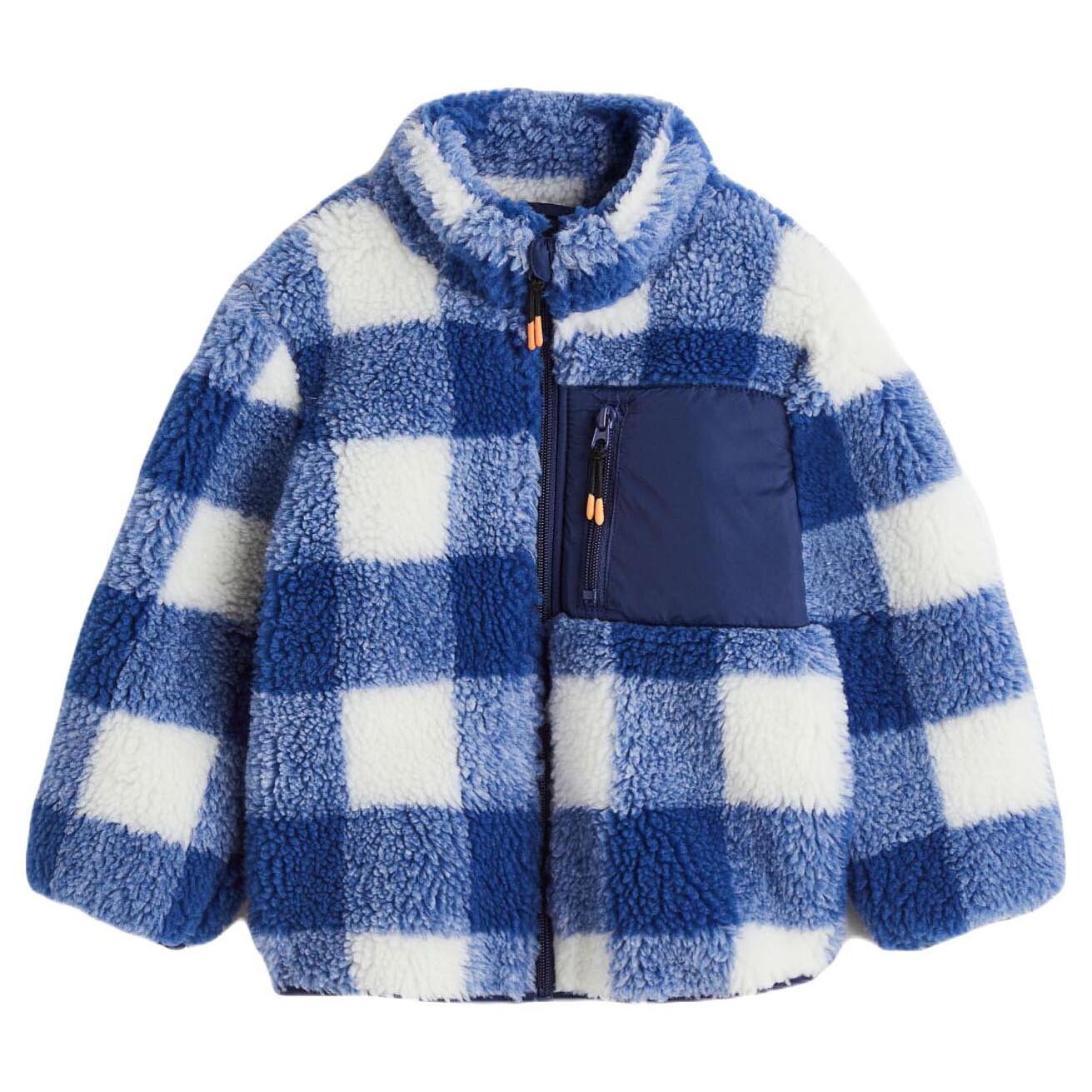 

Куртка H&M Teddy Bear, синий/белый