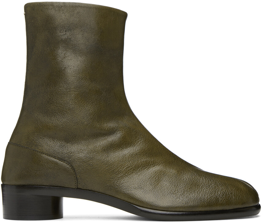 

Ботинки челси цвета хаки таби Maison Margiela