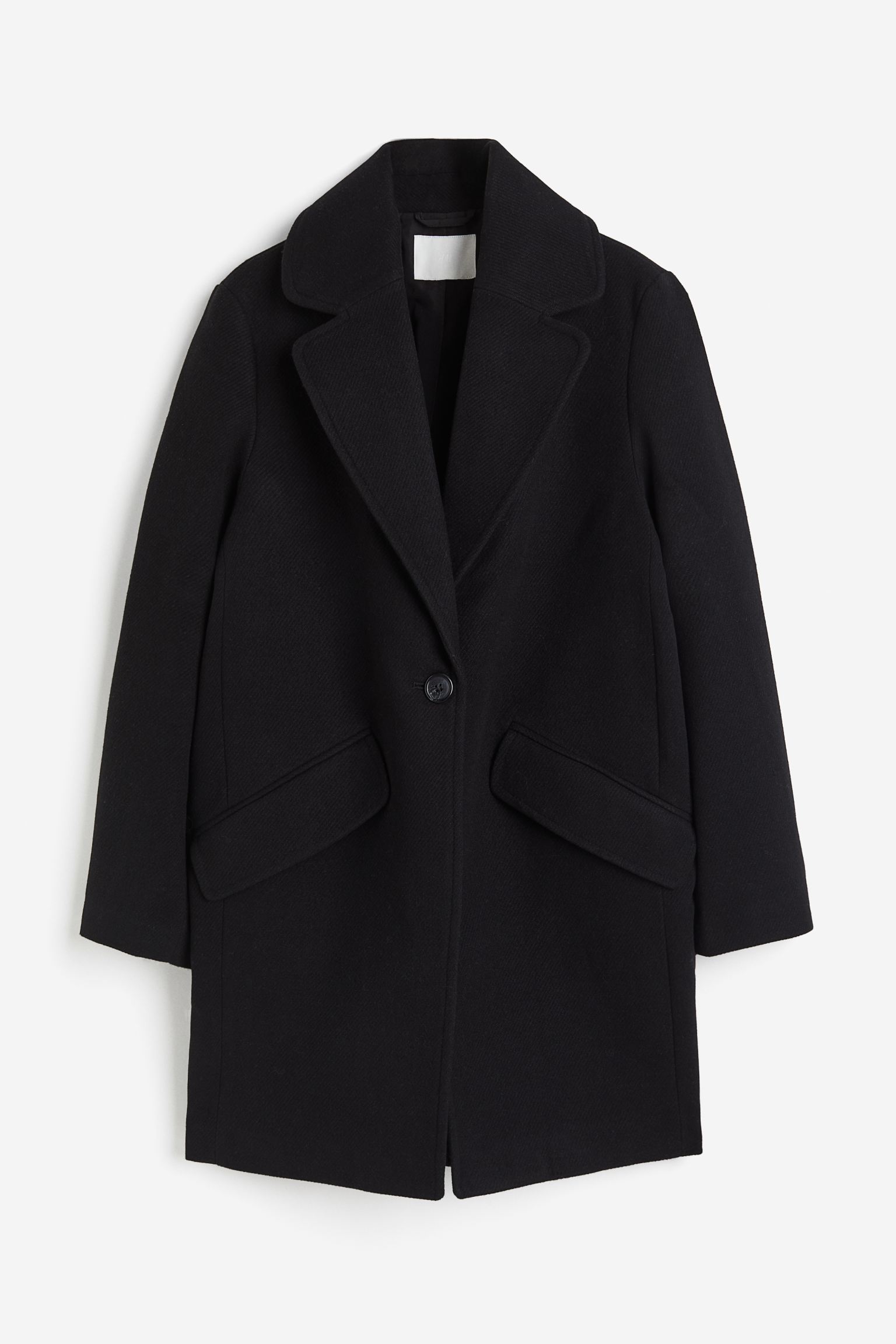 Пальто H&M Twill, черный пальто h