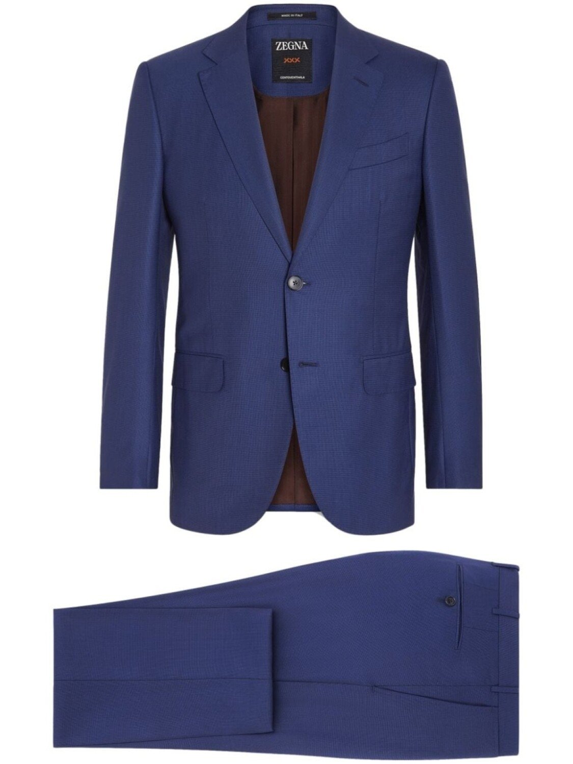 

Zegna шерстяной костюм Centoventimila с однобортным пиджаком, синий