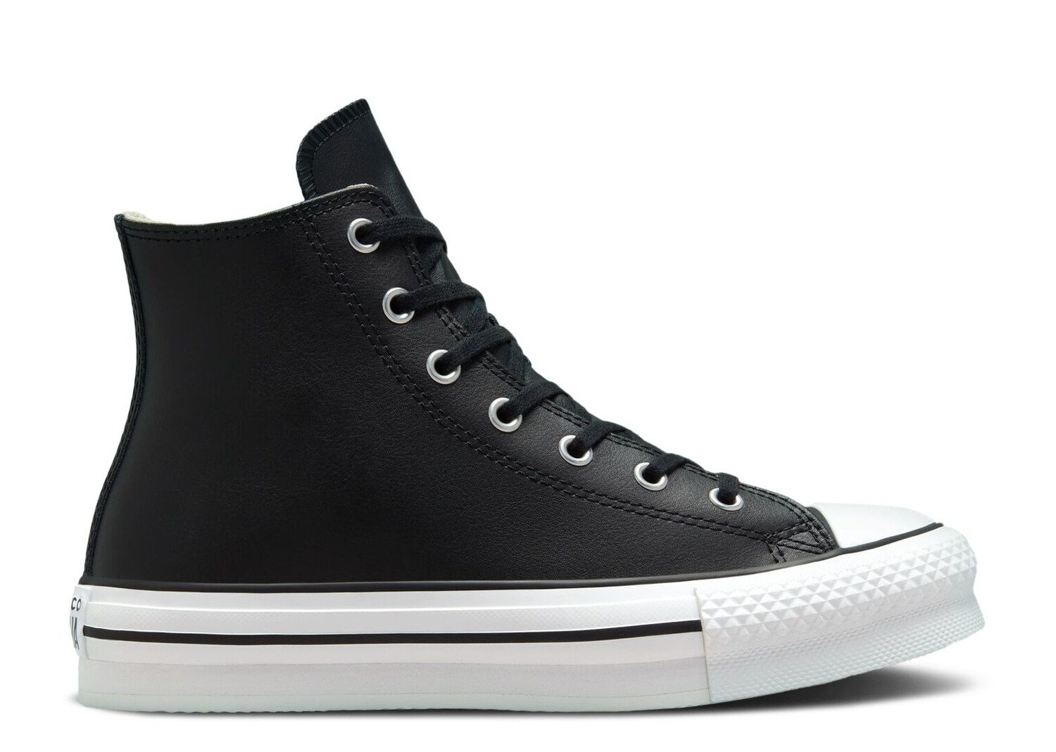 

Кроссовки Converse Chuck Taylor All Star Lift Platform Leather High Gs 'Black Natural Ivory', черный