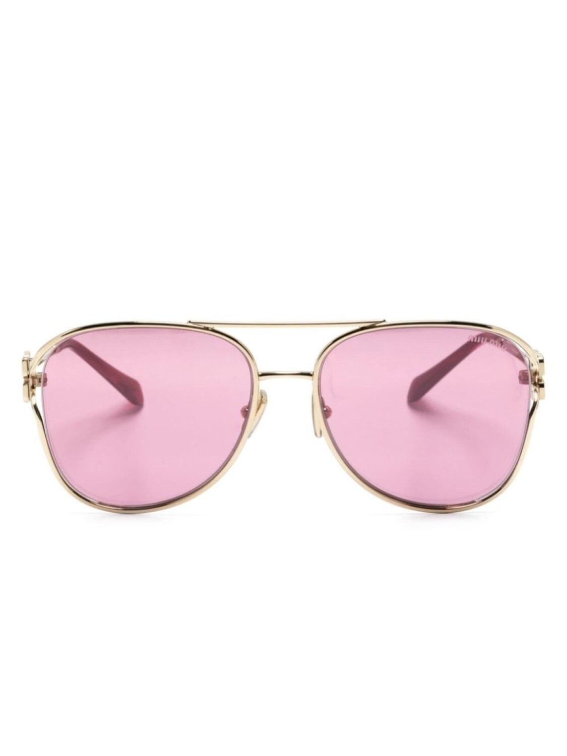 

Miu Miu Eyewear солнцезащитные очки-пилоты, золотой