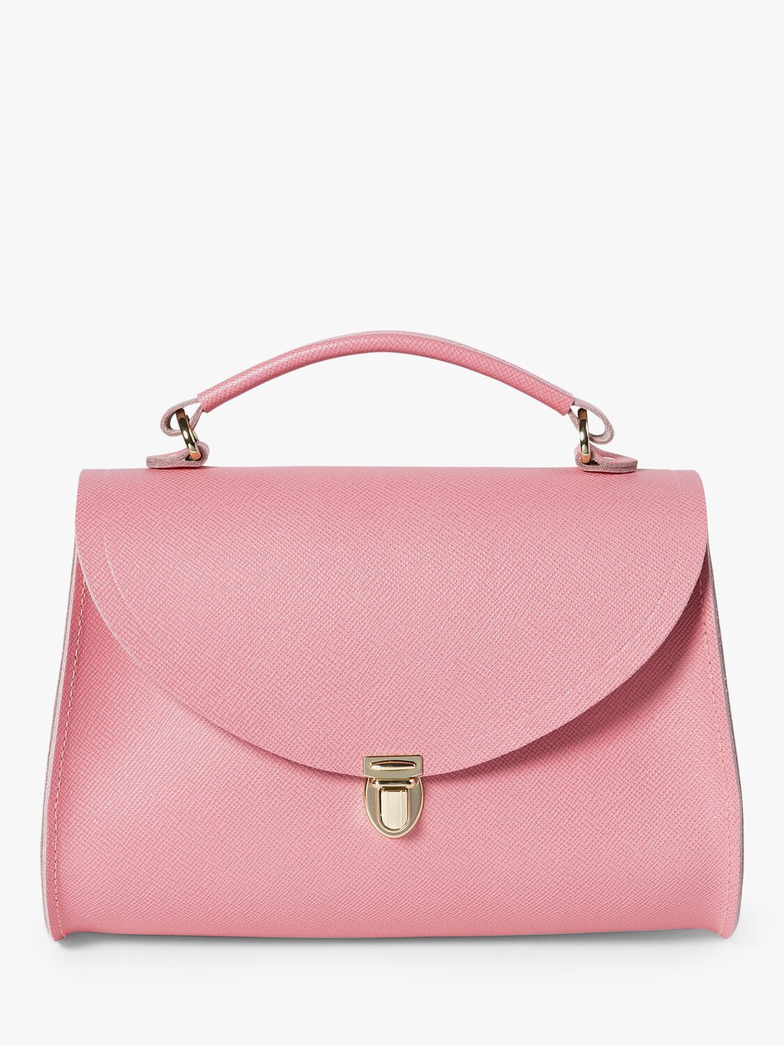 

Кожаная сумка-саквояж Cambridge Satchel Poppy The Cambridge Satchel Company, лососевый розовый