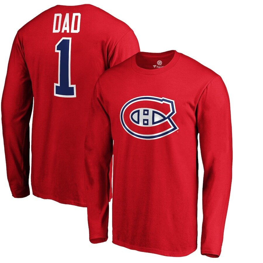 

Футболка с длинным рукавом Fanatics Branded Montreal Canadiens, красный