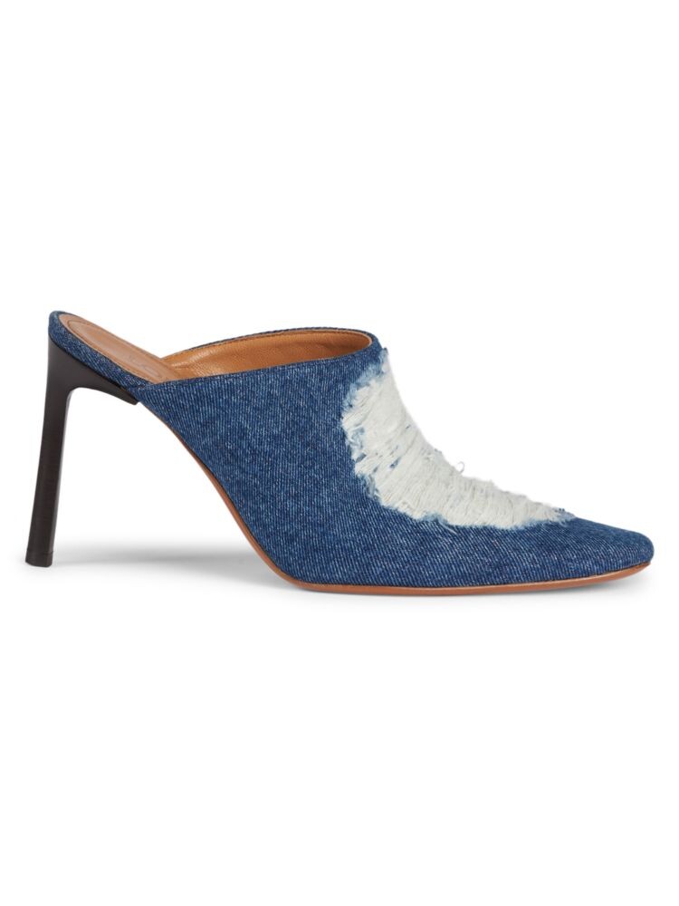 

Рваные джинсовые мюли Loewe, цвет Washed Denim