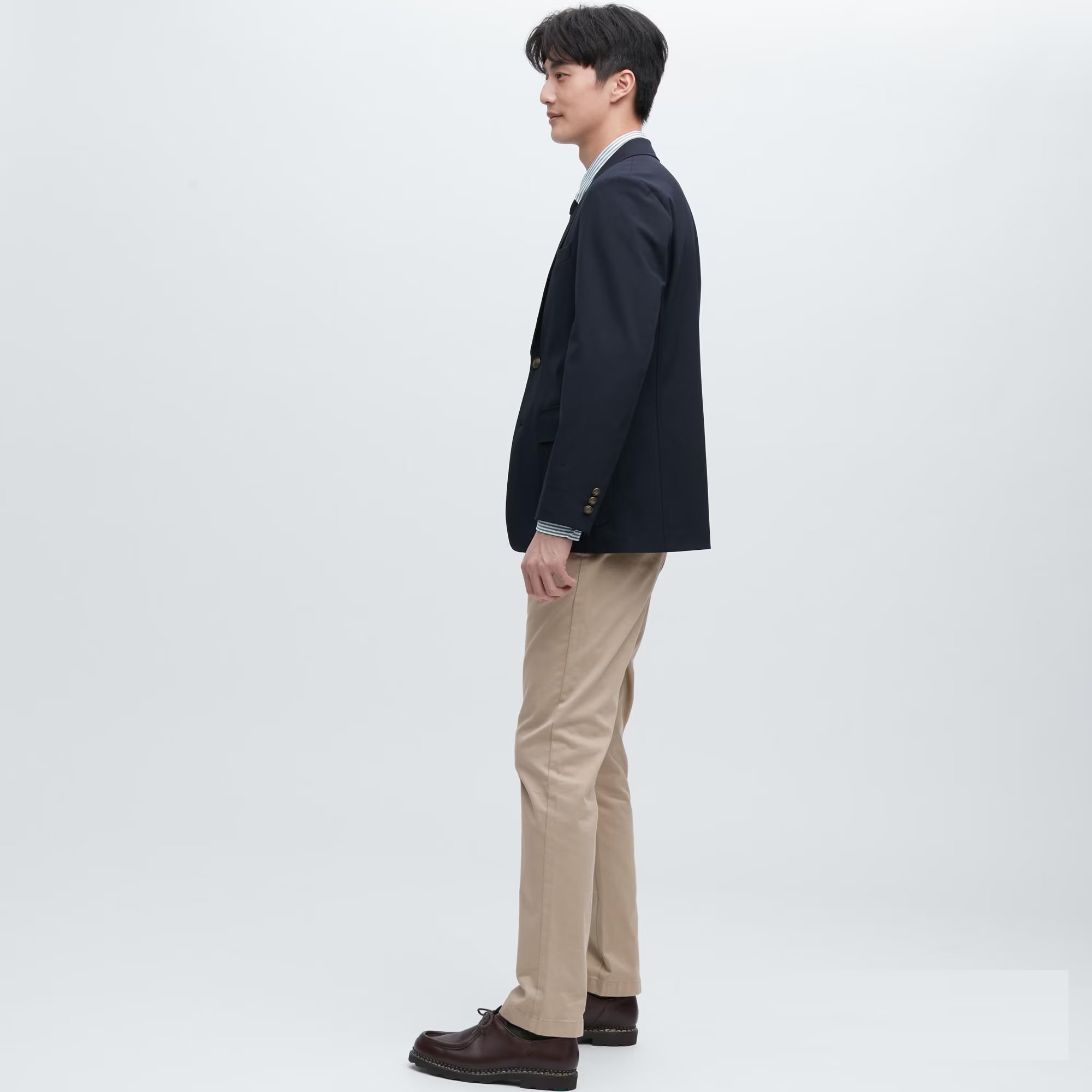 Брюки мужские Uniqlo Slim Fit Chino Trousers, бежевый - фото