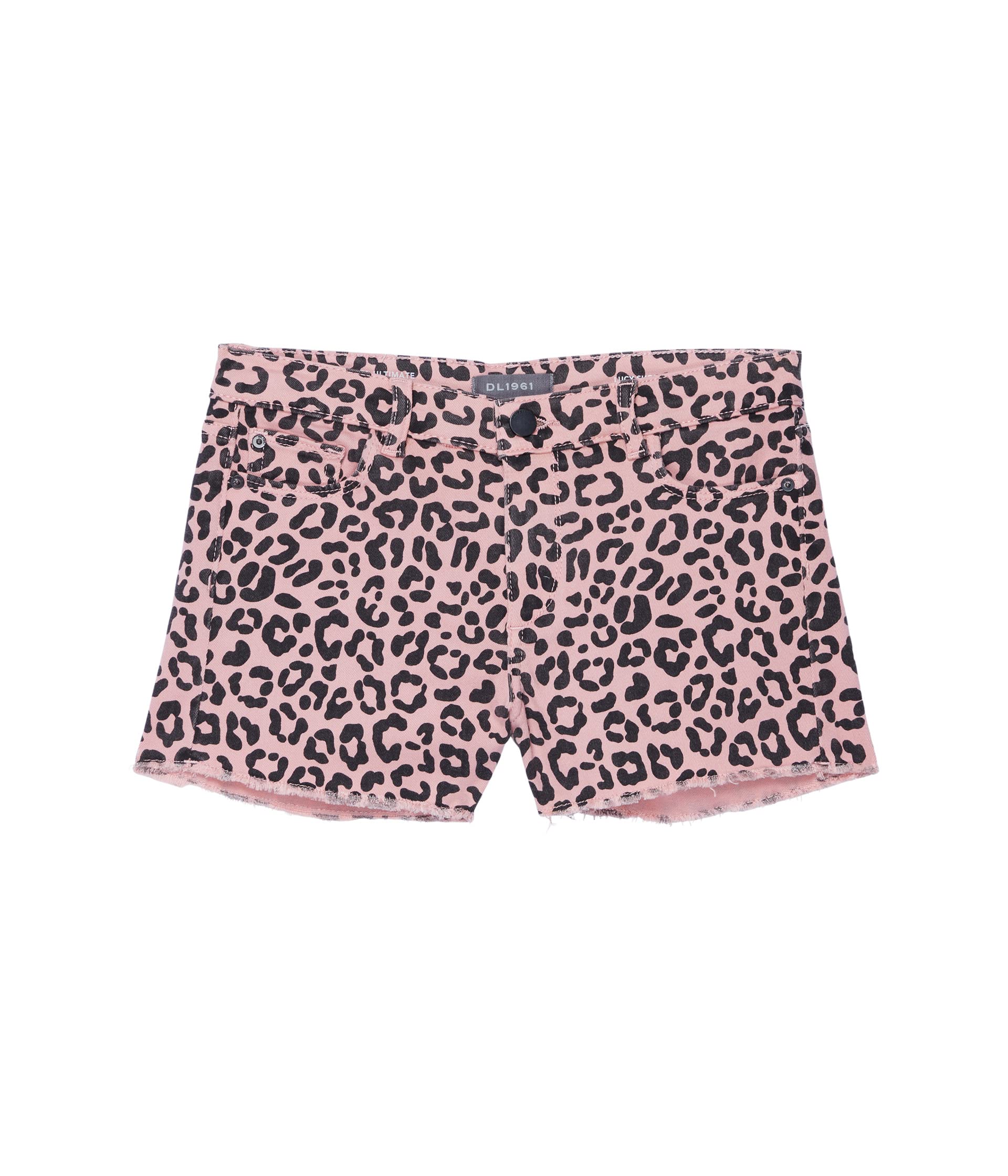 Шорты DL1961 Kids, Lucy Cutoffs Shorts in Pink Leopard фото