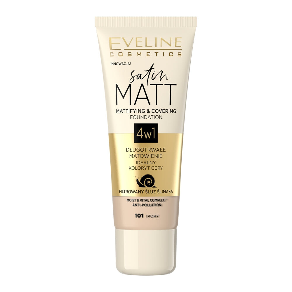 

Eveline Cosmetics Satin Matt Foundation 101 Слоновая кость 30мл