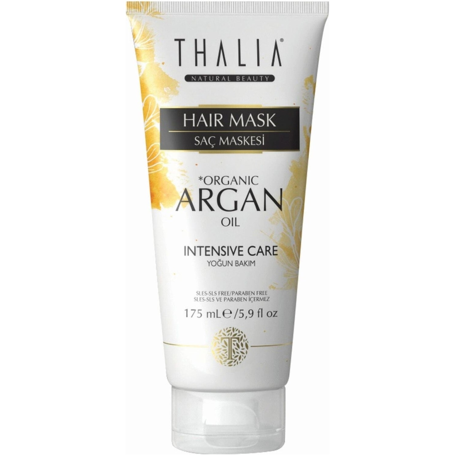 Увлажняющая маска Thalia Organic Argan Oil для волос, 175 мл маска для волос dudu маска для волос argan oil увлажняющая с аргановым маслом