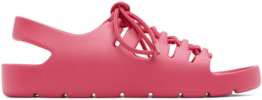 

Розовые резиновые сандалии из желе Bottega Veneta