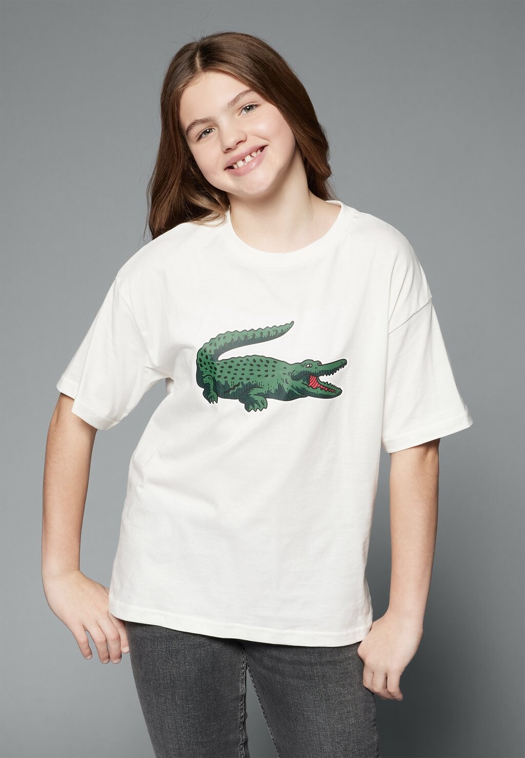 

Футболка с принтом Lacoste, мука
