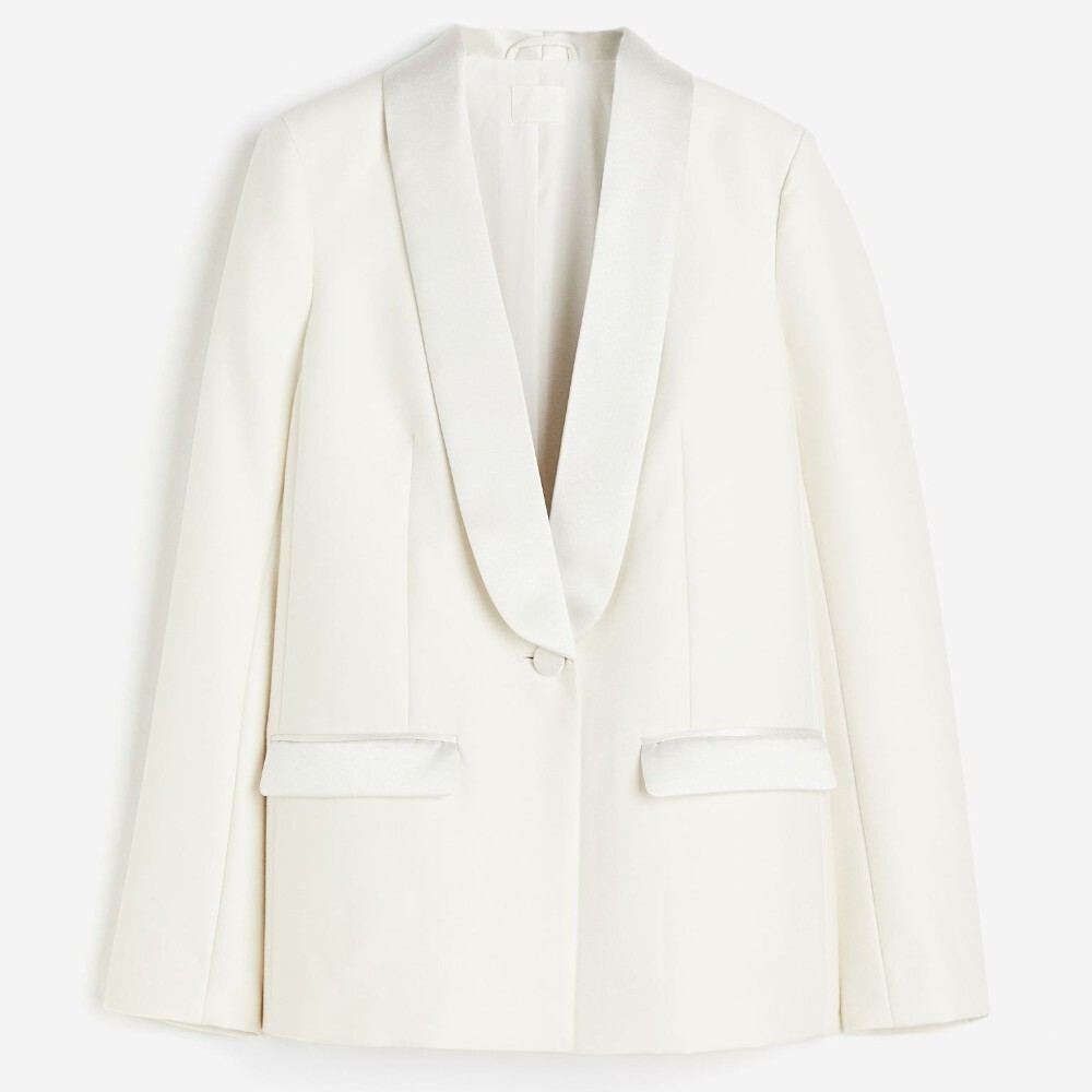

Пиджак H&M Shawl-collared, белый