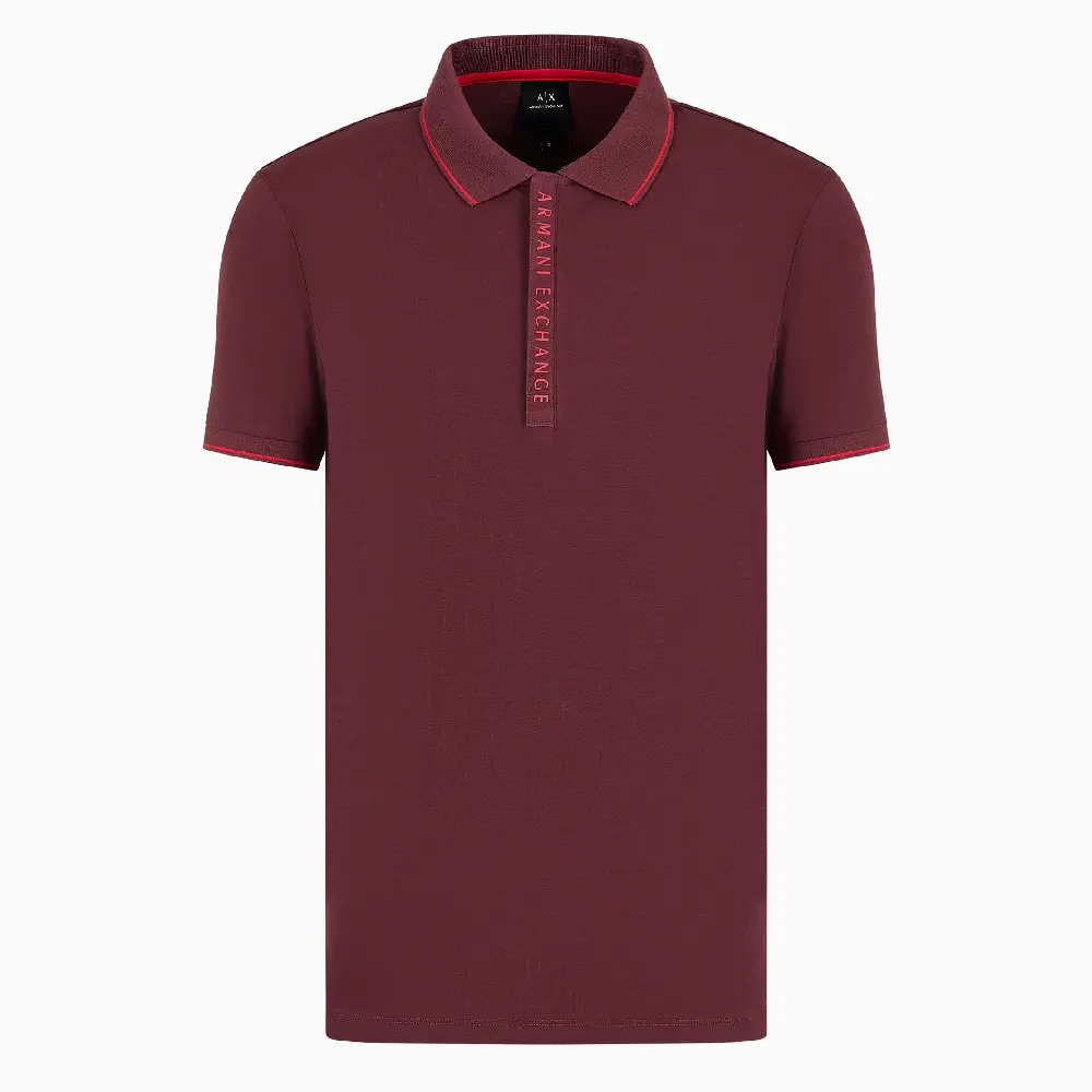 

Футболка поло Armani Exchange Slim Fit Stretch Jersey Cotton, бордовый, Красный