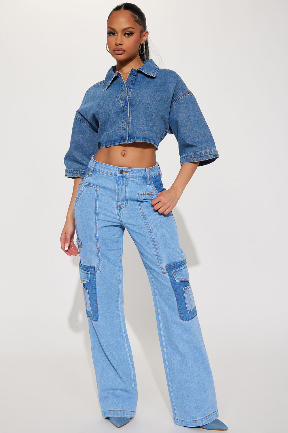 

Джинсы Fashion Nova FIB28, синий