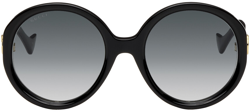 

Черные круглые солнцезащитные очки Gucci