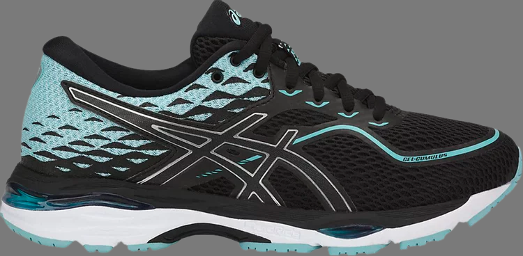 Кроссовки wmns gel cumulus 19 'black porcelain blue' Asics, черный - фото