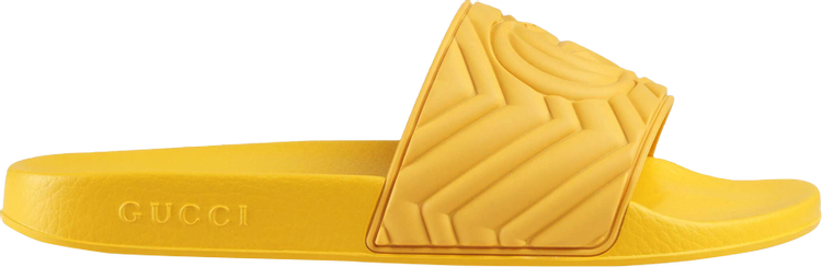 Сандалии Gucci Quilted Slide Yellow, желтый - фото