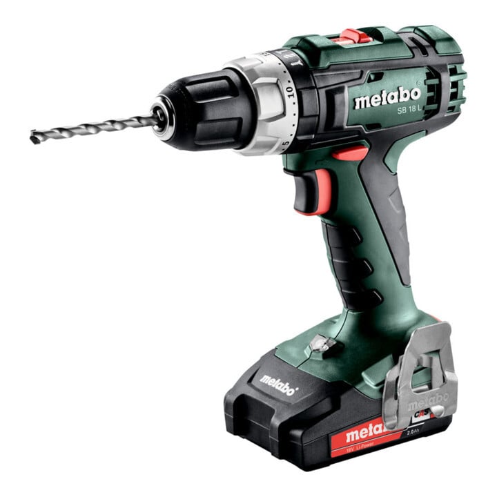 

Аккумуляторная комбинированная дрель Metabo SB 18 L metaBOX 145; 18В 2x2Ач литий-ионный + SC 30