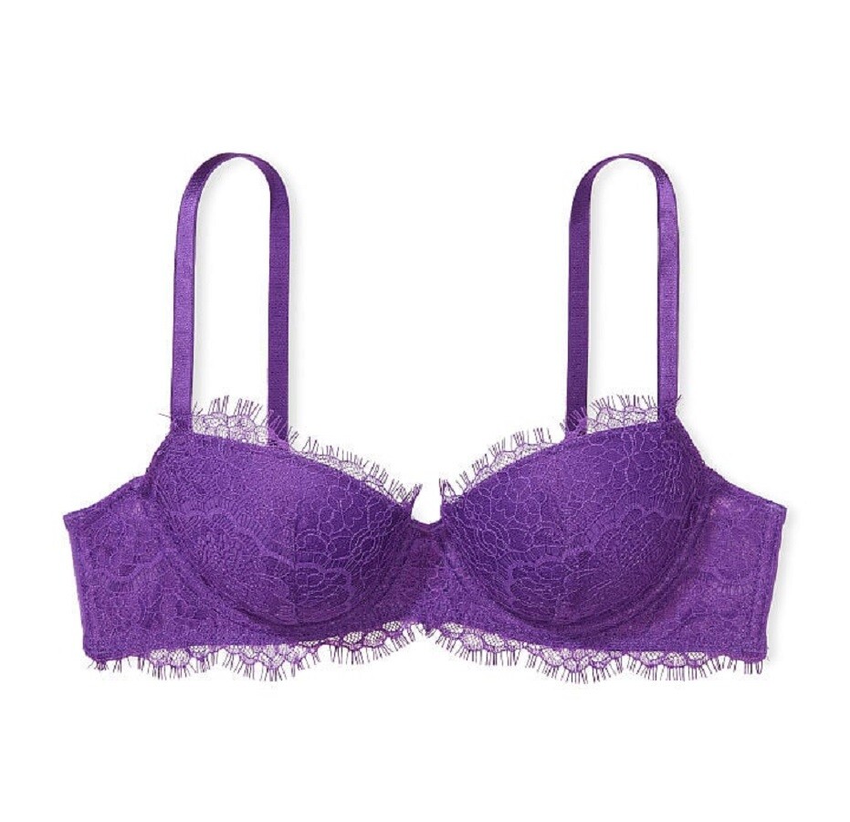 

Бюстгальтер Victoria's Secret Dream Angels Lightly Lined Lace Demi, фиолетовый