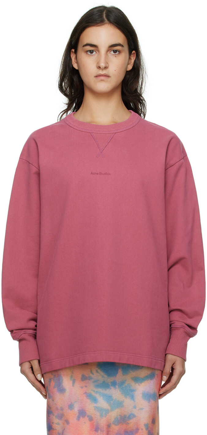 

Розовый свитшот Fin Stamp Acne Studios