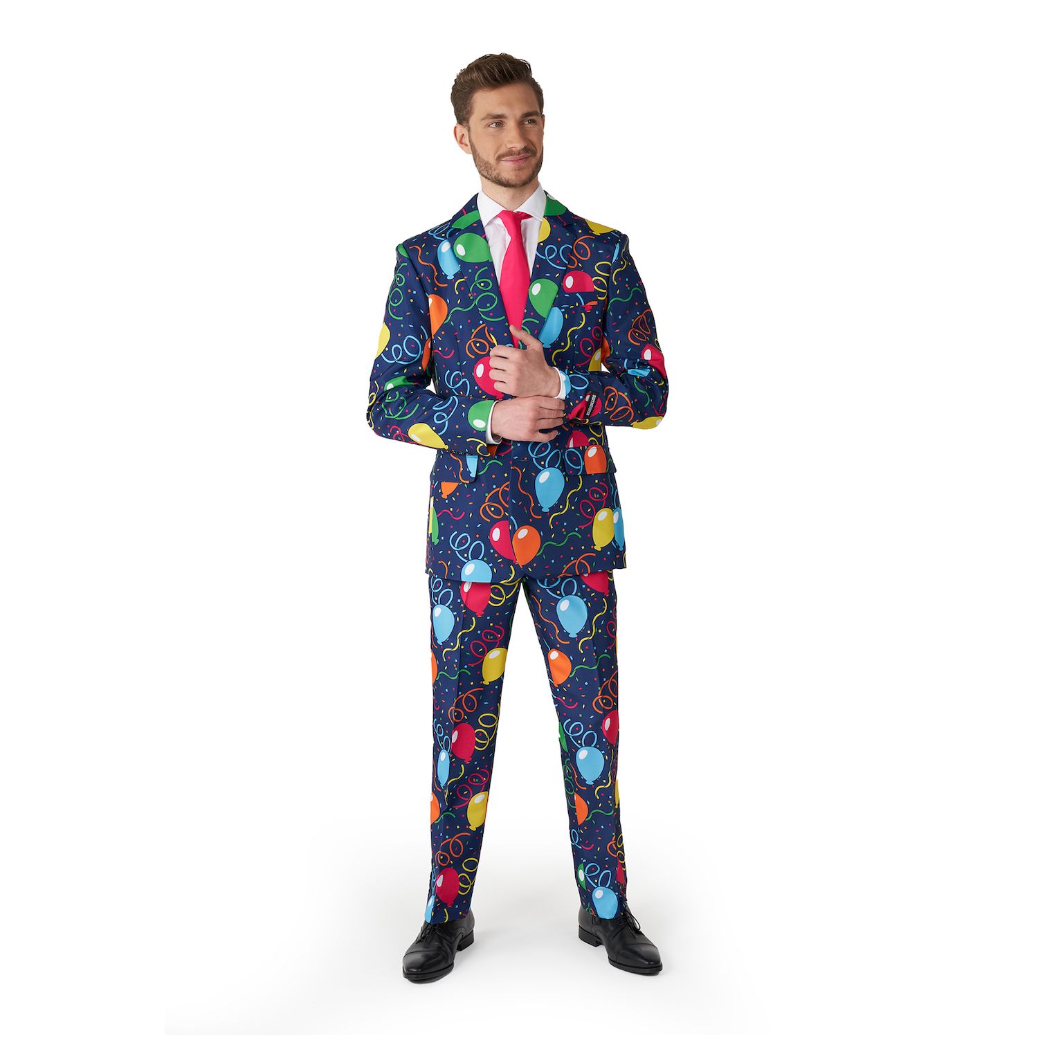 цена Мужской костюм и галстук Suitmeister Confetti Balloons, синий