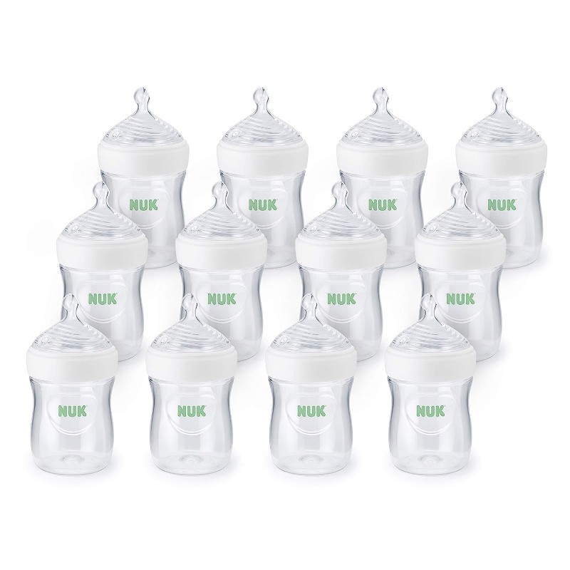 Бутылочки для кормления 12 шт. по 150 мл Nuk Simply Natural with SafeTemp nuk simply natural подарочный набор для новорожденных от 0 месяцев 9 шт