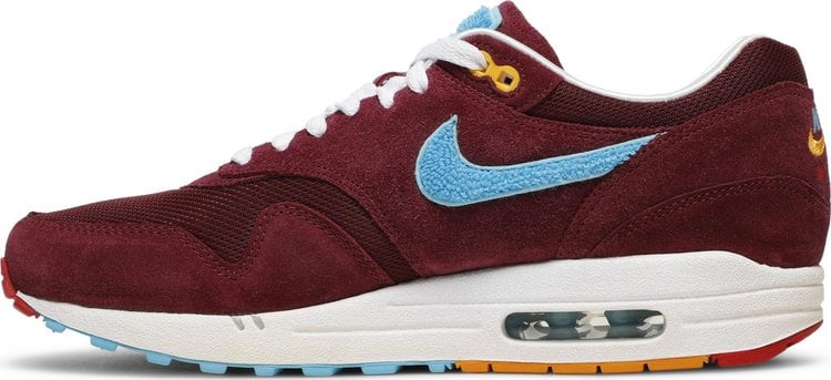 Nike air max 1 patta x 2025 parra burgundy cherrywood