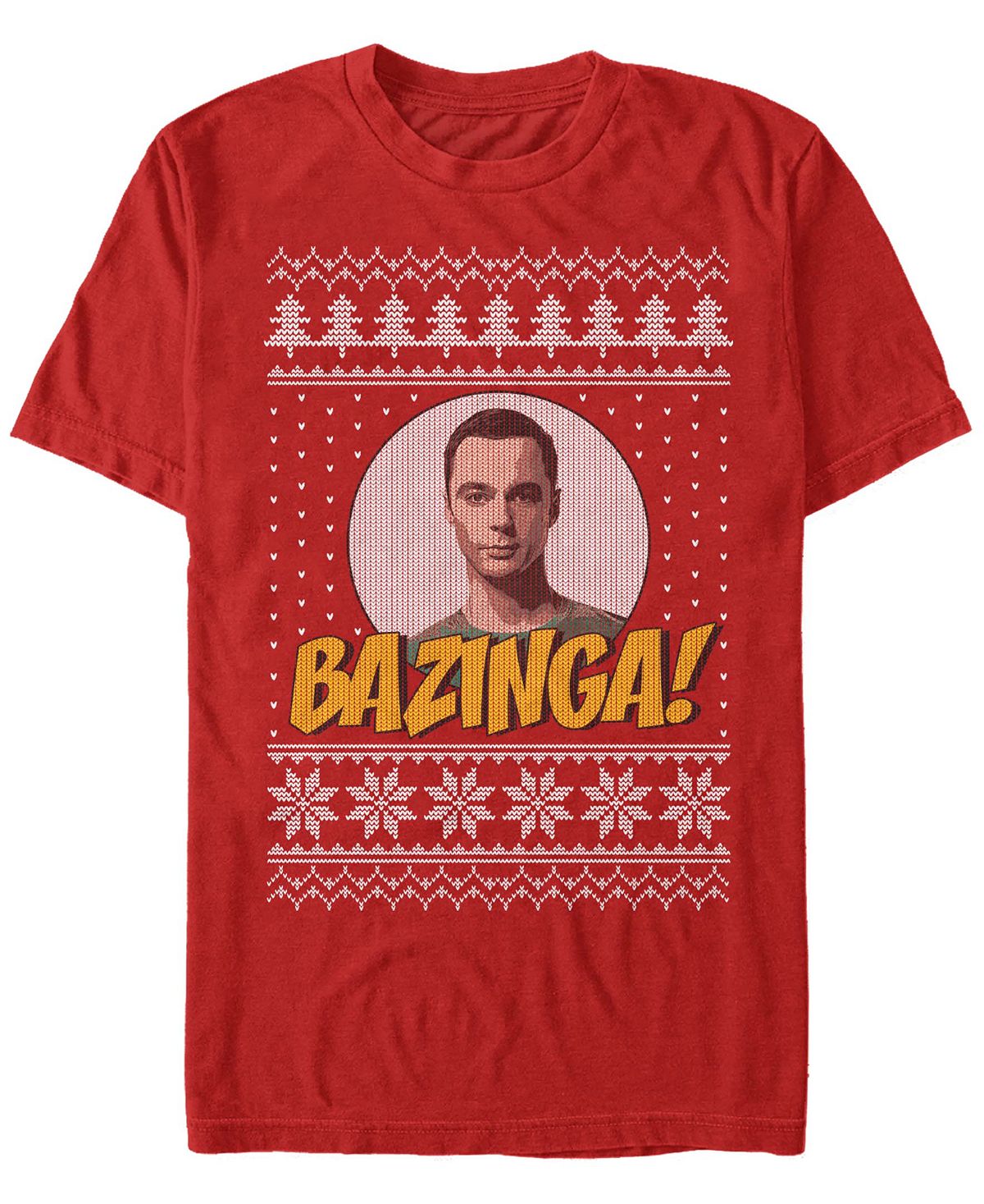 Мужская футболка с коротким рукавом bazinga the big bang theory Fifth Sun, красный