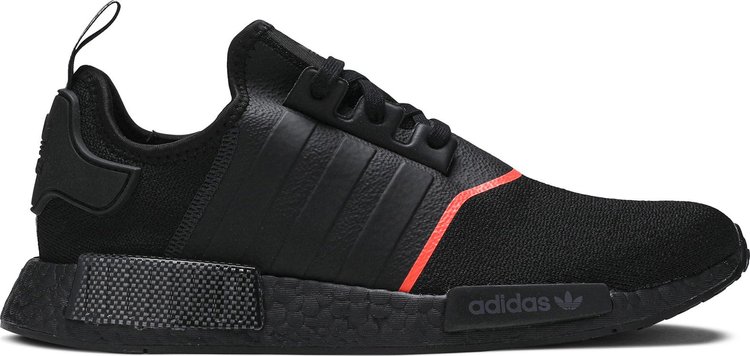 Кроссовки Adidas NMD_R1 'Core Black Solar', черный - фото