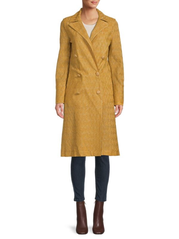 

Тренч с эффектом металлик Missoni Yellow