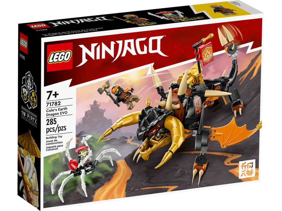 Конструктор Lego Ninjago Cole’s Earth Dragon EVO 71782, 285 деталей lego 71760 jay’s thunder dragon evo
