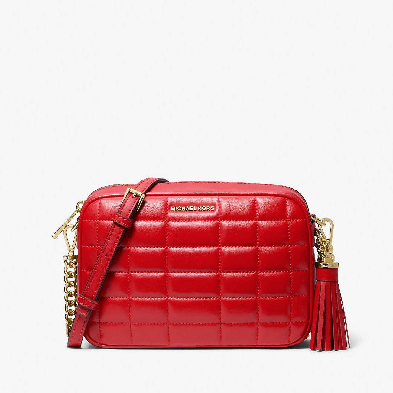 

Сумка Michael Michael Kors Jet Set Medium Quilted Leather, красный