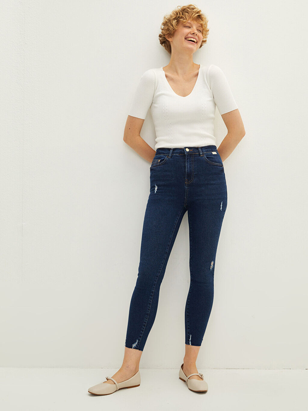 

Супероблегающие женские джинсы Rodeo с высокой талией и карманами LCW Jeans