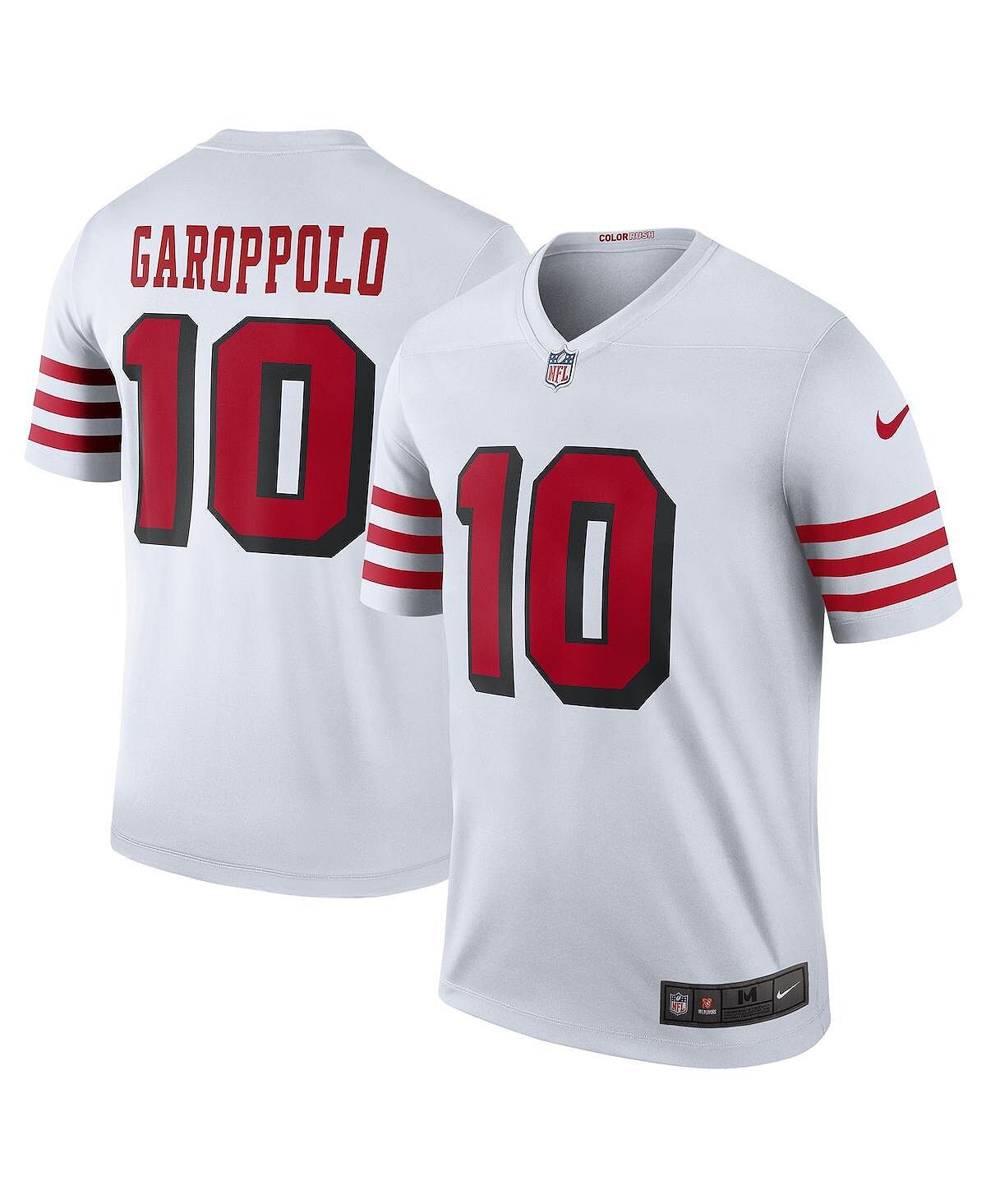 

Мужская футболка jimmy garoppolo white san francisco 49ers color rush legend player jersey Nike, белый