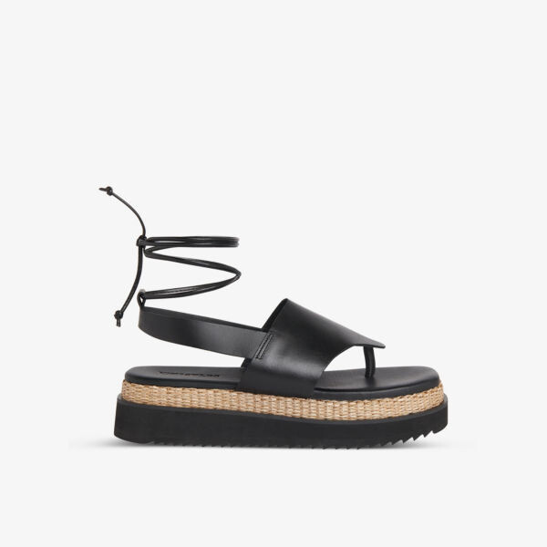 

Босоножки Lia на платформе из кожи рафии Whistles, черный