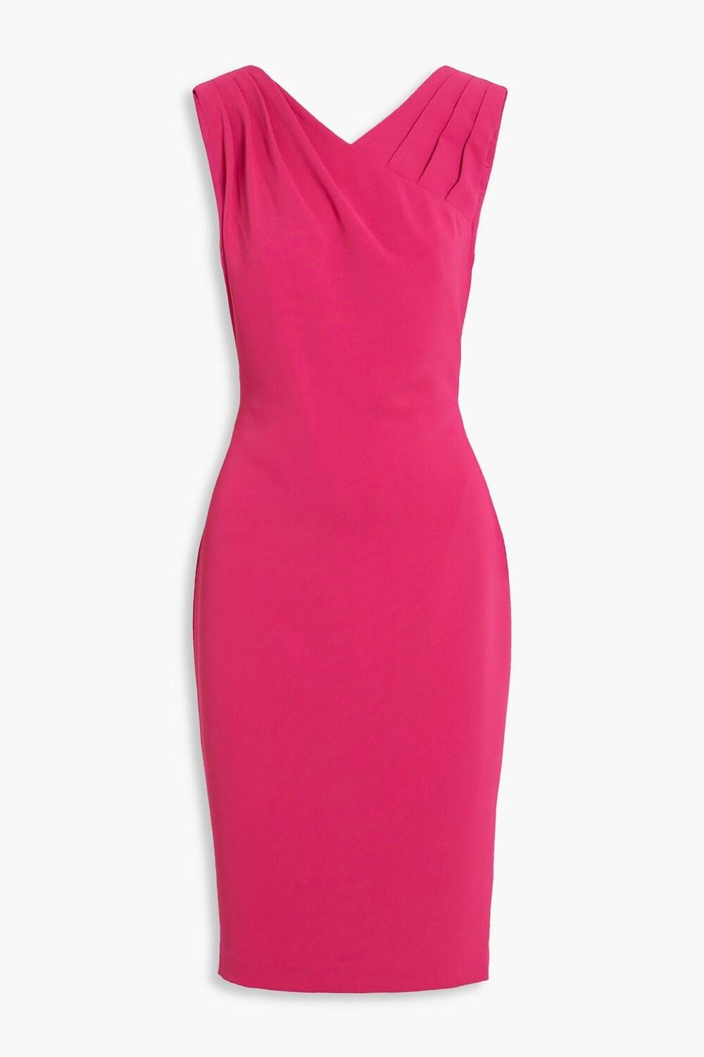 

Плиссированное платье из крепа BADGLEY MISCHKA, фуксия, Розовый