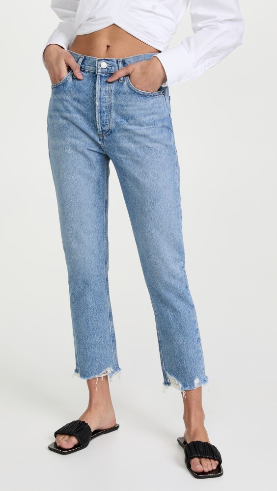 

Джинсы AGOLDE Riley High Rise Straight Crop