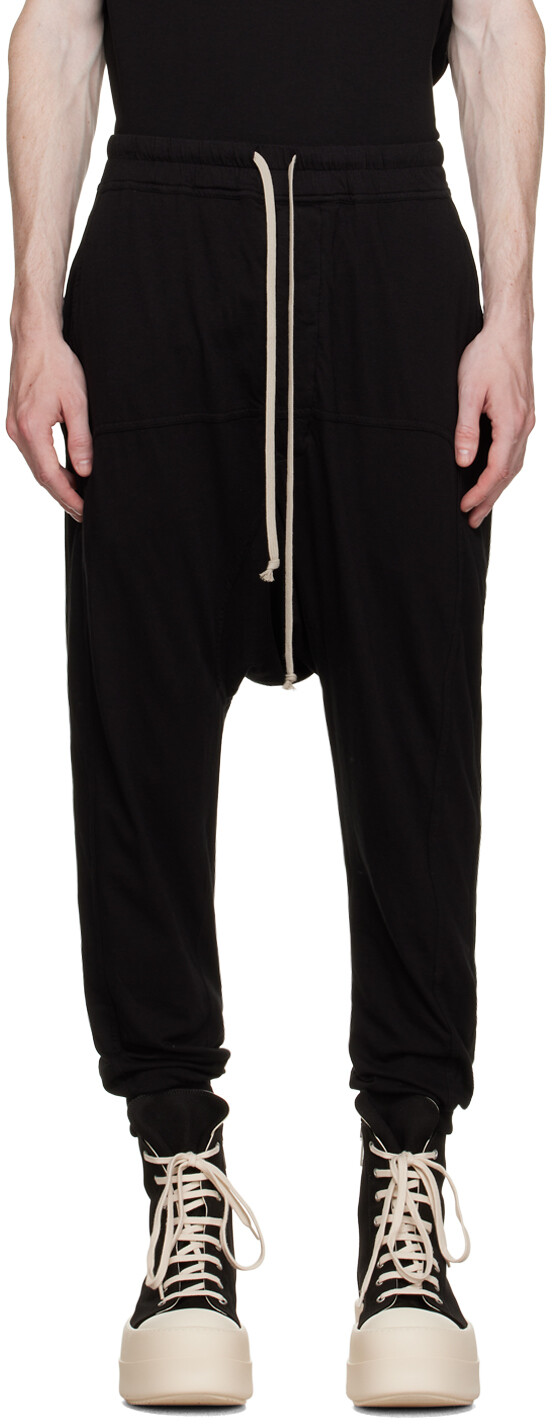 

Черные спортивные штаны на кулиске Rick Owens DRKSHDW