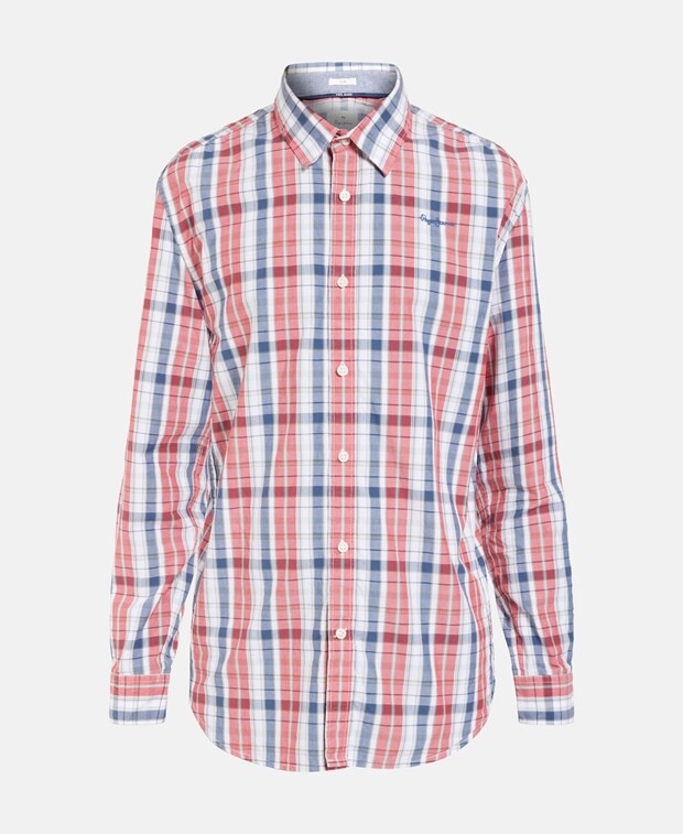 

Рубашка с длинными рукавами – свободный крой Pepe Jeans, темно-красный