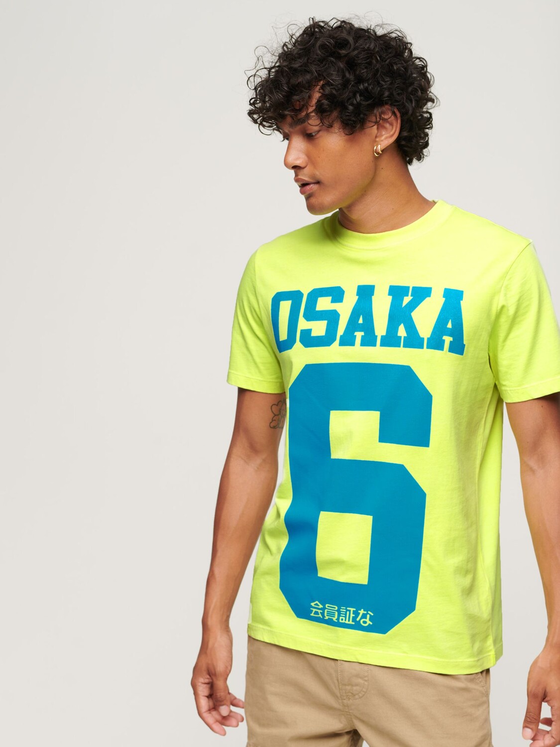 

Футболка с неоновым рисунком Superdry Osaka, флюро-лаймовый