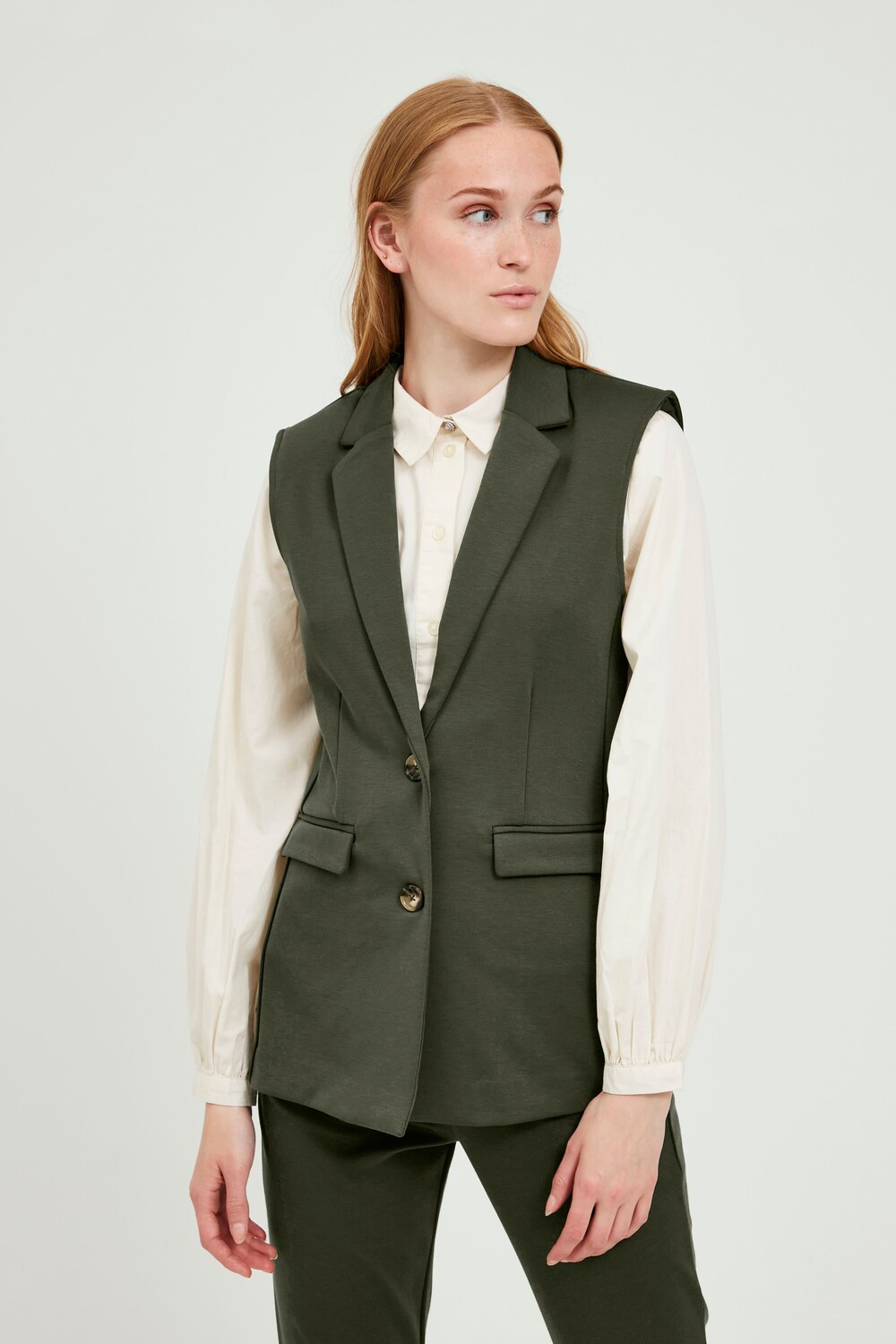 

Утепленный жилет b.young Anzug BYRIZETTA WAISTCOAT 20810278, зеленый