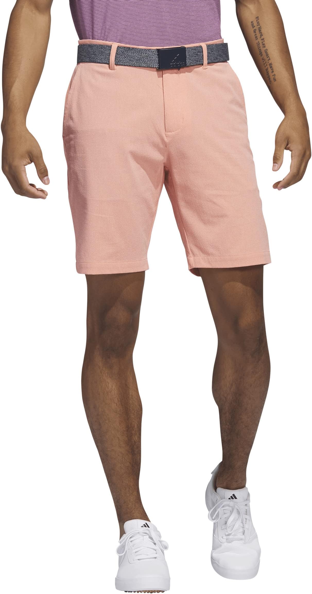 Шорты с перекрестной штриховкой adidas, цвет Coral Fusion