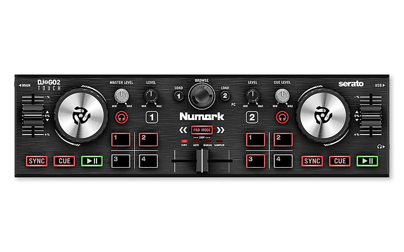 Numark Compact 2 Deck USB DJ контроллер для Serato DJ - DJ2GO2 Touch портативный dj контроллер numark dj2go2 touch