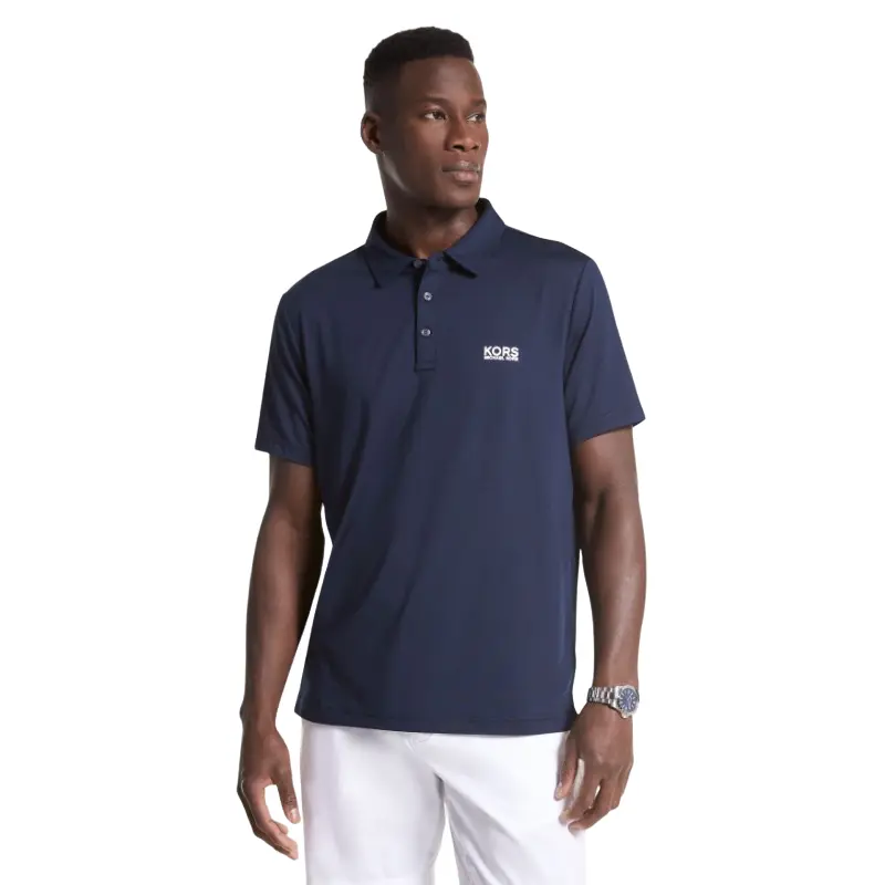 

Футболка поло Michael Kors Golf Logo Stretch Jersey, темно-синий