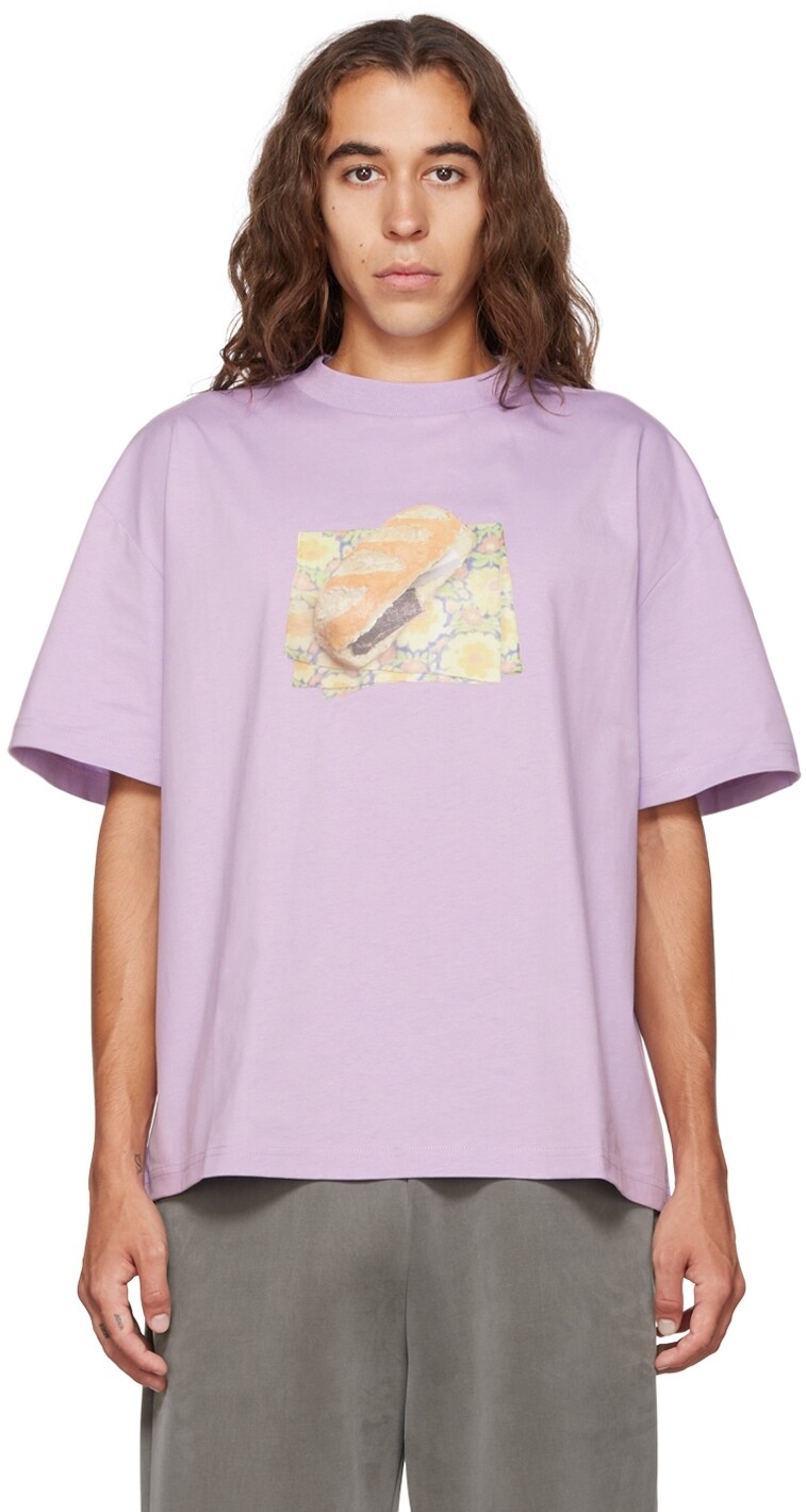 

Фиолетовая футболка Le Papier 'Le T-Shirt Pain au Lait' Jacquemus