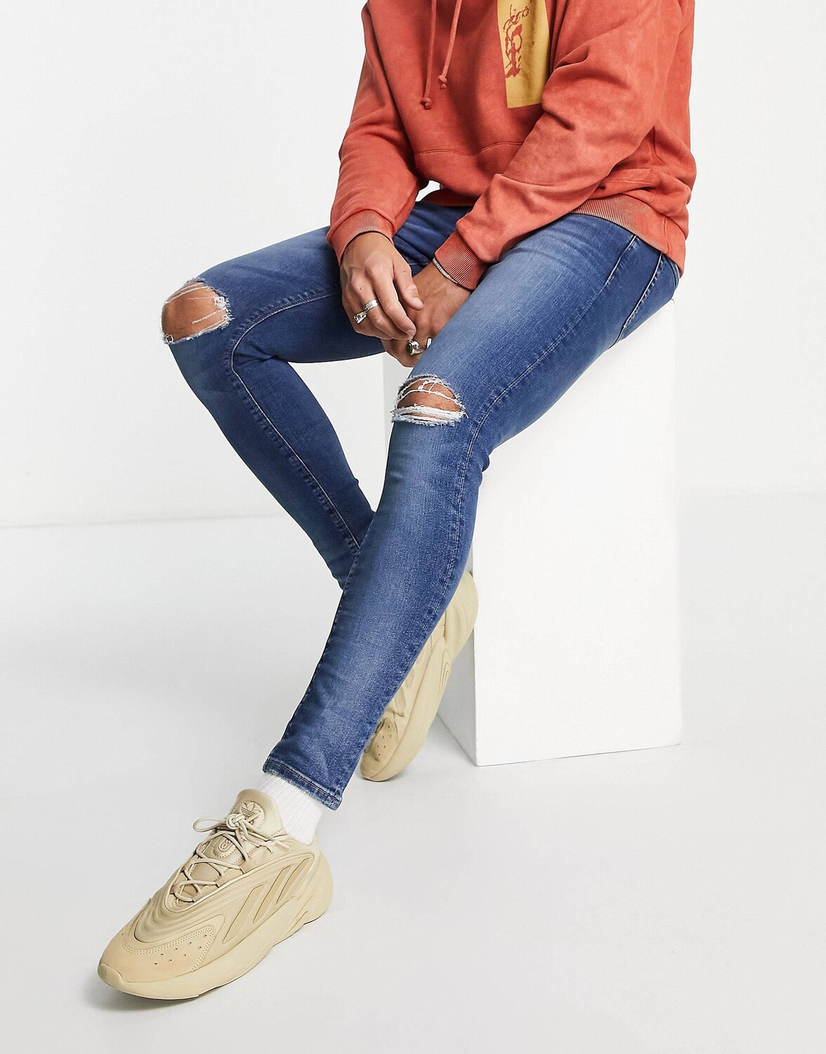 

Джинсы ASOS DESIGN Power Stretch, темно-синий