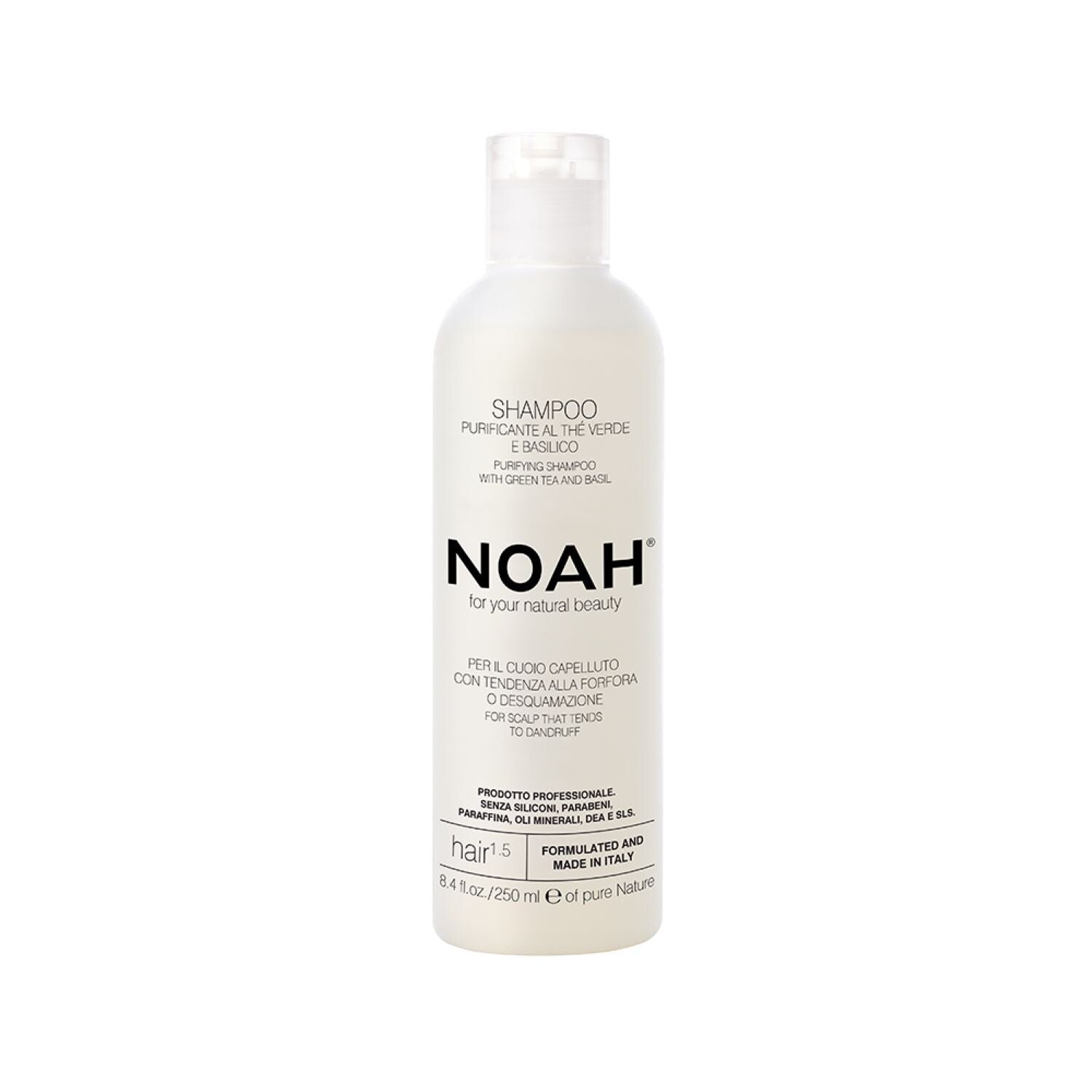 

Noah Очищающий шампунь для волос For Your Natural Beauty 1,5 Зеленый чай и базилик 250 мл