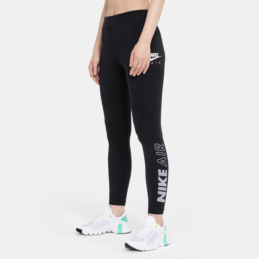 

Лосины Nike Air High Rise, черный/белый